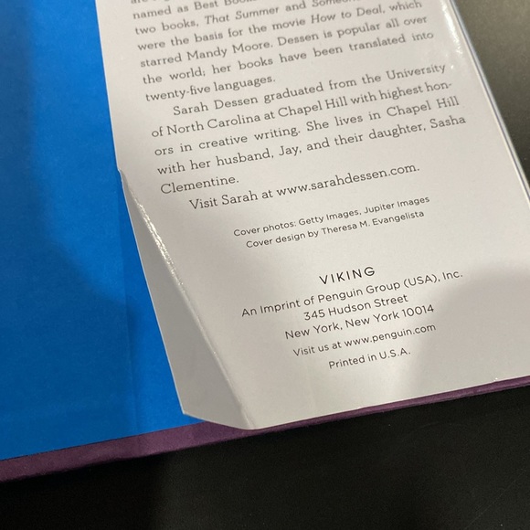 The Moon and More by Sarah Dessen - Hardcover Novel - Picture 12 of 12